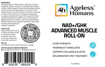 Advanced Muscle Roll On® Skin & Tissue Support (NAD+/GHK Formula)